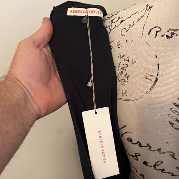 Rebecca Taylor Blue Ruffle Detailed Dress Feminine Contemporary Evening Formal - Picture 11 of 12